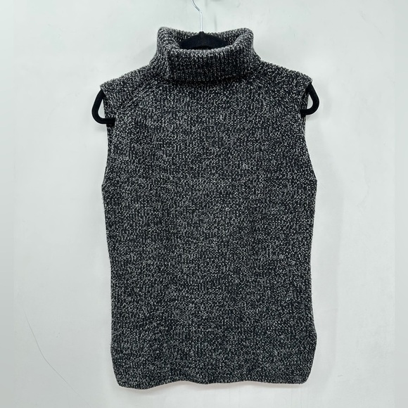 EVERLANE Chunky wool gorpcore turtleneck woman warm classic career grey tank S - Picture 4 of 15